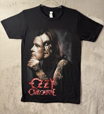 Ozzy Osbourne Face Off T Shirt Black Graphic Rock Band Tee Mask Mens Small
