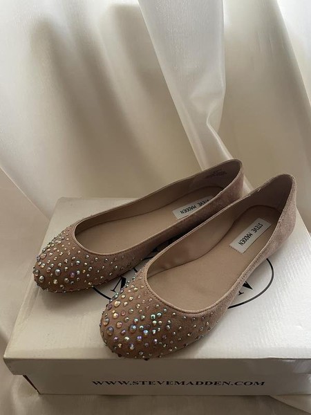 Women Steve Madden Loafers Beige 7,5