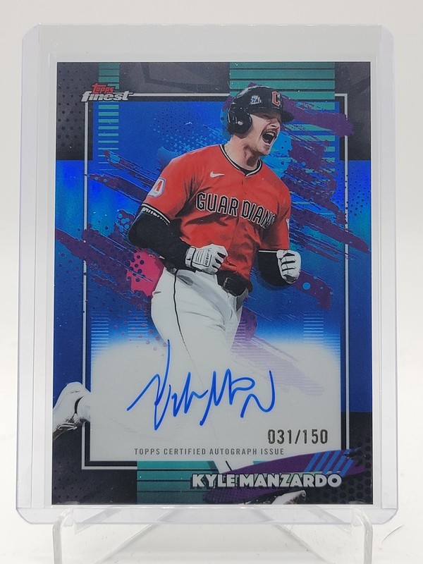 KYLE MANZARDO 2026 TOPPS FINEST AUTO BLUE REFRACTOR /150 #FA-KM GUARDIANS Q3967