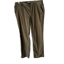 ORVIS Women's Olive Green Straight Leg Casual Pants Size 16 Casual Outdoor
