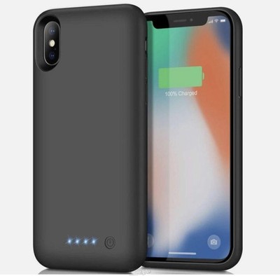 6500mAh Cover Charger Portable Pack Case Power Bank Battery For iPhone X XS