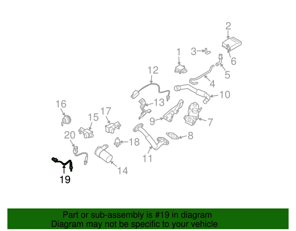 Nissan 2002-2009 genuino - Sensor de oxígeno 226A1-AR210 Foto 3 de 3