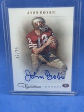 2011 Panini Prime Signatures Bronze Signatures 27/75 John Brodie #100 Auto