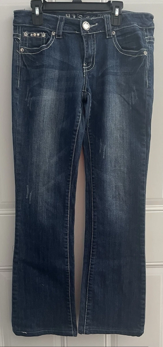 Jean Miss Chic Superstar - Coupe Boot Cut Délavé - Taille Junior 3, Entrejambe 31 Pouces - Occasion Excellent état