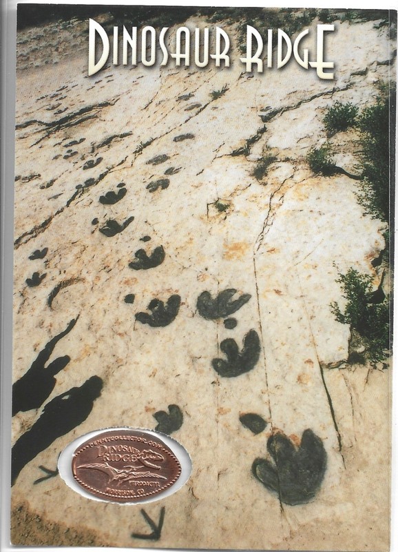 Laminated Card featuring Elongated Penny DINOSAUR RIDGE Morrison CO