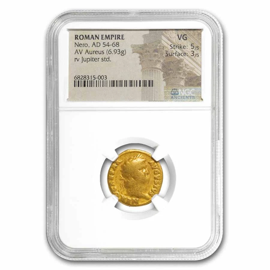 Aureus Nero NGC Certified Roman Imperial Coins (27 BC-476 AD) for