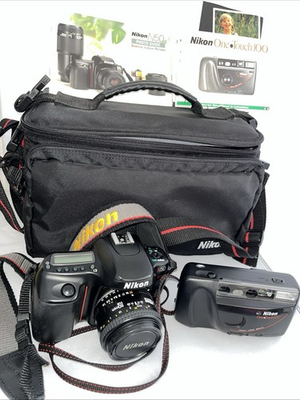 #ad Nikon Cameras 2 Bag Tote Manuals Miscellaneous Japan Clean Well Maintained $99.00