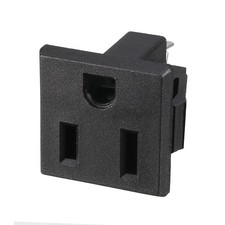 12 x Panel Mount Plug Adapter AC 125V 15A 3 Pins Snag-in IEC Outlet Power Socket