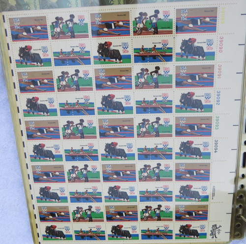 US #1791-1994 1980 15c SUMMER OLYMPIC GAMES Full 50 Stamp Sheet NH