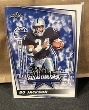 Bo Jackson Card Dallas Card Show Exclusive Leaf NFL Raiders $1.00 Shipping