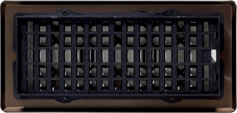 Rejillas decorativas NGH410-RB registro de piso, 4x10 4x10, acabado bronce frotado  Foto 4 de 4