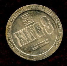 1, $1.00 Slot Token.  King 8 Casino. Las Vegas, NV.