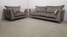 SCS Illustrious Dapple Brown 4 Seater Sofa & Cuddler Chair - Delivery Available 