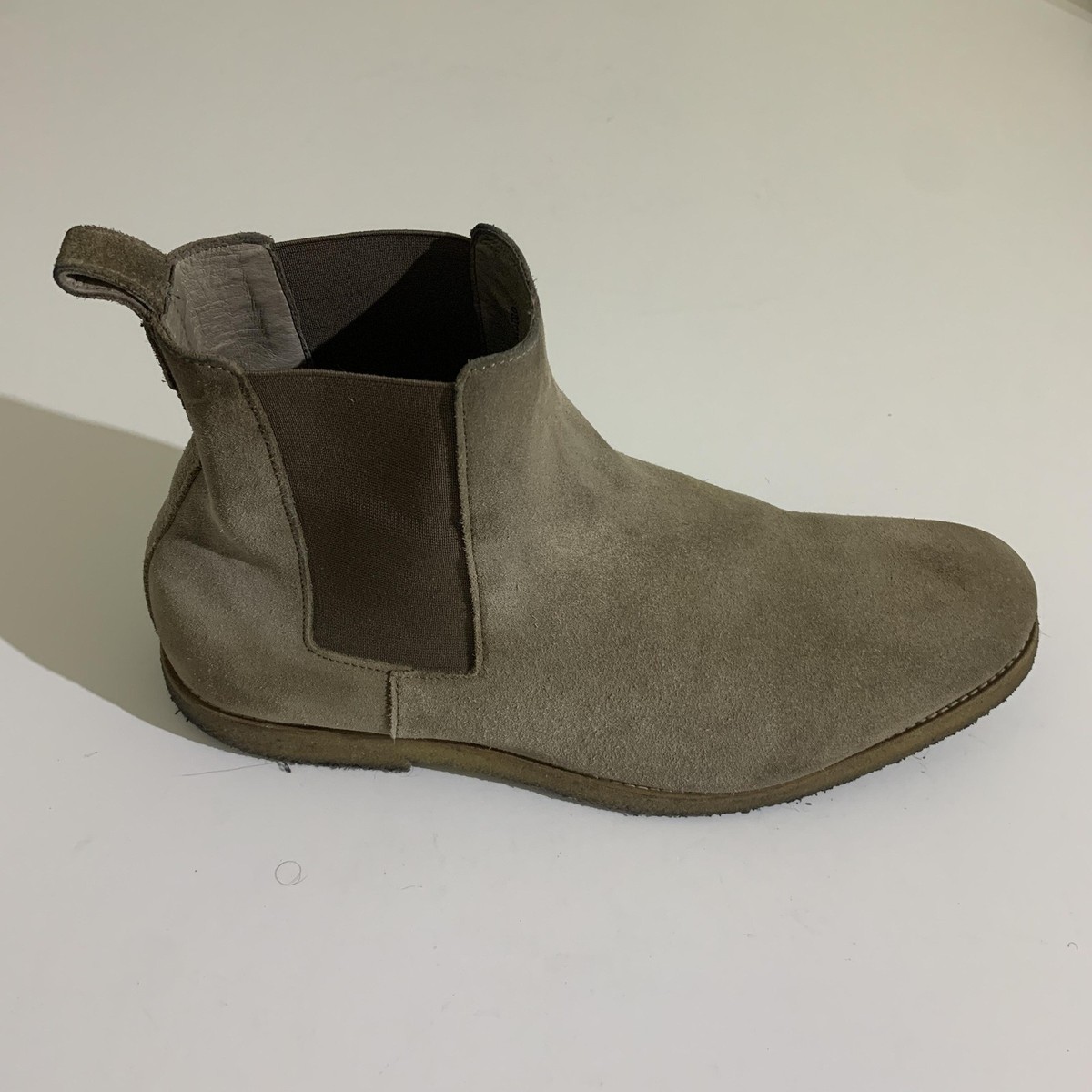 AllSaints Boots Mens Size 12 EU 45 Taupe Suede Chelsea Crepe 