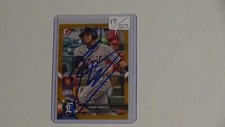 2018 ISAAC PAREDES SER #D ( 19 OF 50 ) PERSONALLY AUTOD RC BOWMAN GOLD PAPER 1/1