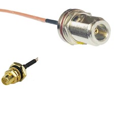 RG316 N FEMALE BULKHEAD to RP-SMA Female O-Ring RF Cable Rapid-SHIP LOT