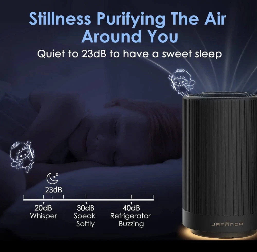 Jafanoa Air Purifier Eliminates 99.7% of Allergens and Dust