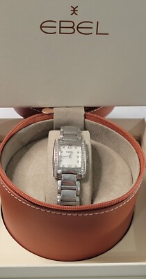 Ebel Brasilia 24x30mm Diamond Bezel E9976M2S Swiss 6 Jewels Quartz