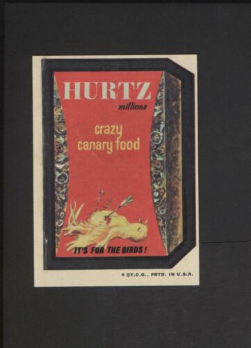 1973 Topps Wacky Packages 3rd Series White Back Sticker Hurtz Canary food - Picture 1 of 2