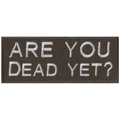 Aufnäher - Are you Dead yet  - 01862 - Gr. ca. 9,5 x 3,5 cm - Patches Stick  ...
