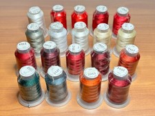 100 Polyester Embroidery Thread 120D/2 - 500M - Lot of 19 Multi-color Spools