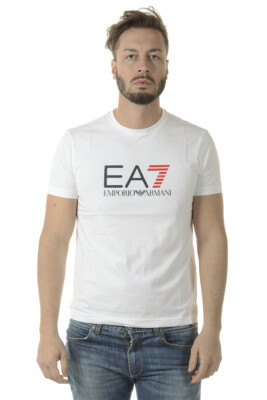 Emporio Armani EA7 Sweatshirt Men's White T Shirt 6YPTC0PJH7Z 1100