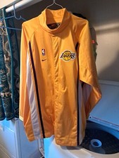 Vintage Nike Los Angeles Lakers Gold Pre Game Warm Up Jacket Mens XXL Kobe