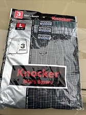 3 pack Men knocker Boxer PLAID SHORTS CHECKERED UNDERWEAR Large 38-40