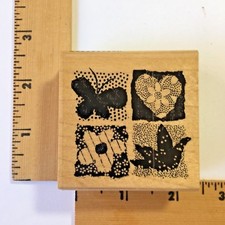 Stampendous Rubber Stamp - Quilt Montage Background P132 - NEW