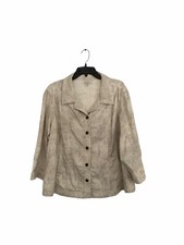 Dressbarn Women s Tan Animal Patterned Up Blazer/Jacket Size 18/20