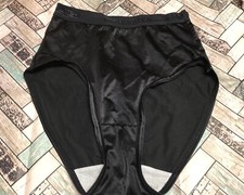 Vintage Bikin Second Skin Hi Cut Smooth Panties Signature Waistband Shiny Size 6
