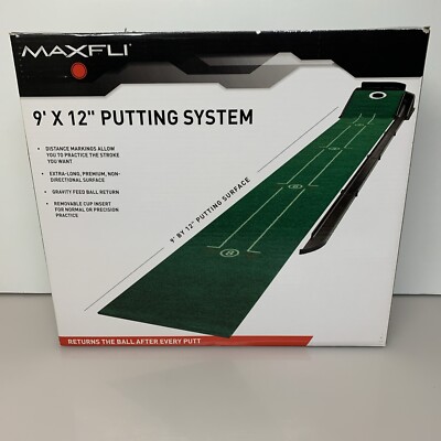 Maxfli 9' X12'' Automatic Golf Putting Mat with Ball Return System