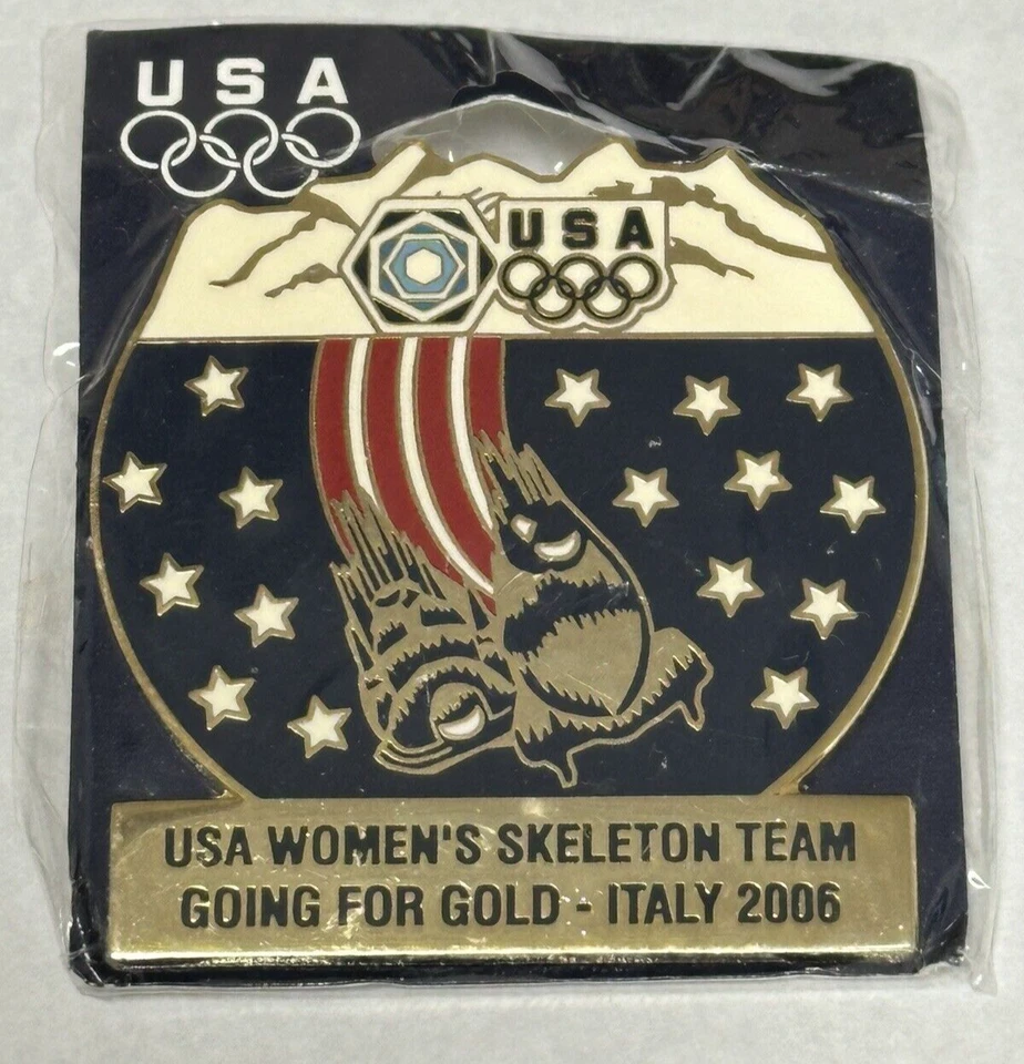 Women’s Olympic Skeleton Team USA Pin 2006 ITALY - Image 3 of 4
