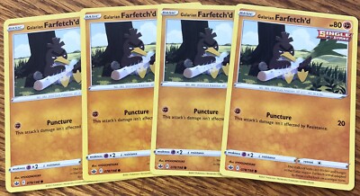 x4 Galarian Farfetch''d  78/198 - Chilling Reign - Common - Read Desc.