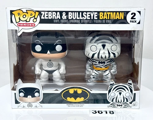 Funko Pop! DC Heroes - 2-Pack - Zebra & Bullseye Batman - Hot Topic Vinyl Figure