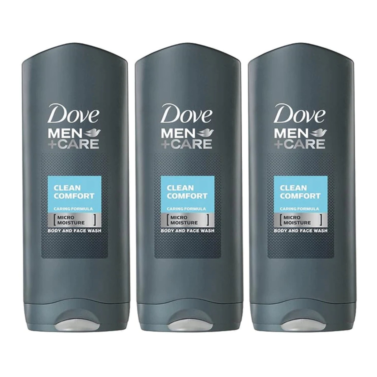 Dove Men+Care - Clean Comfort Caring Body Wash, 250ml (Pack of 3)