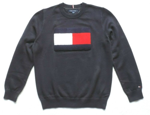 Signature Crew Neck Sweater, Navy Blue 