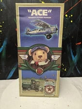 Texaco Teddy Bear Flying Pioneer ACE Stuffed Plush 1998 Petroliana NIB