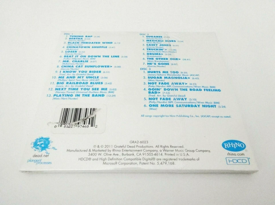 Grateful Dead Europe '72 Lille Fairgrounds France 5/13/1972 5/13/72 FRA FR 3 CD Foto 2 de 4