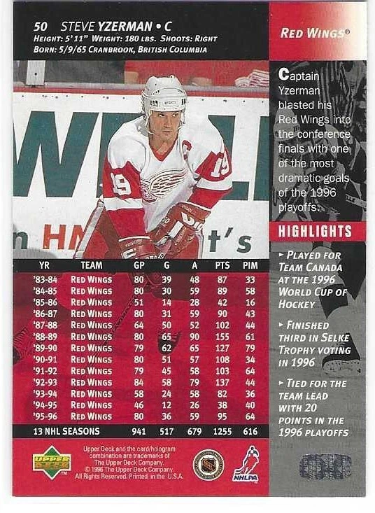 1996-97 Upper Deck Hockey base cards - Finish Your Set! - Volume Pricing! - Image 2 of 4
