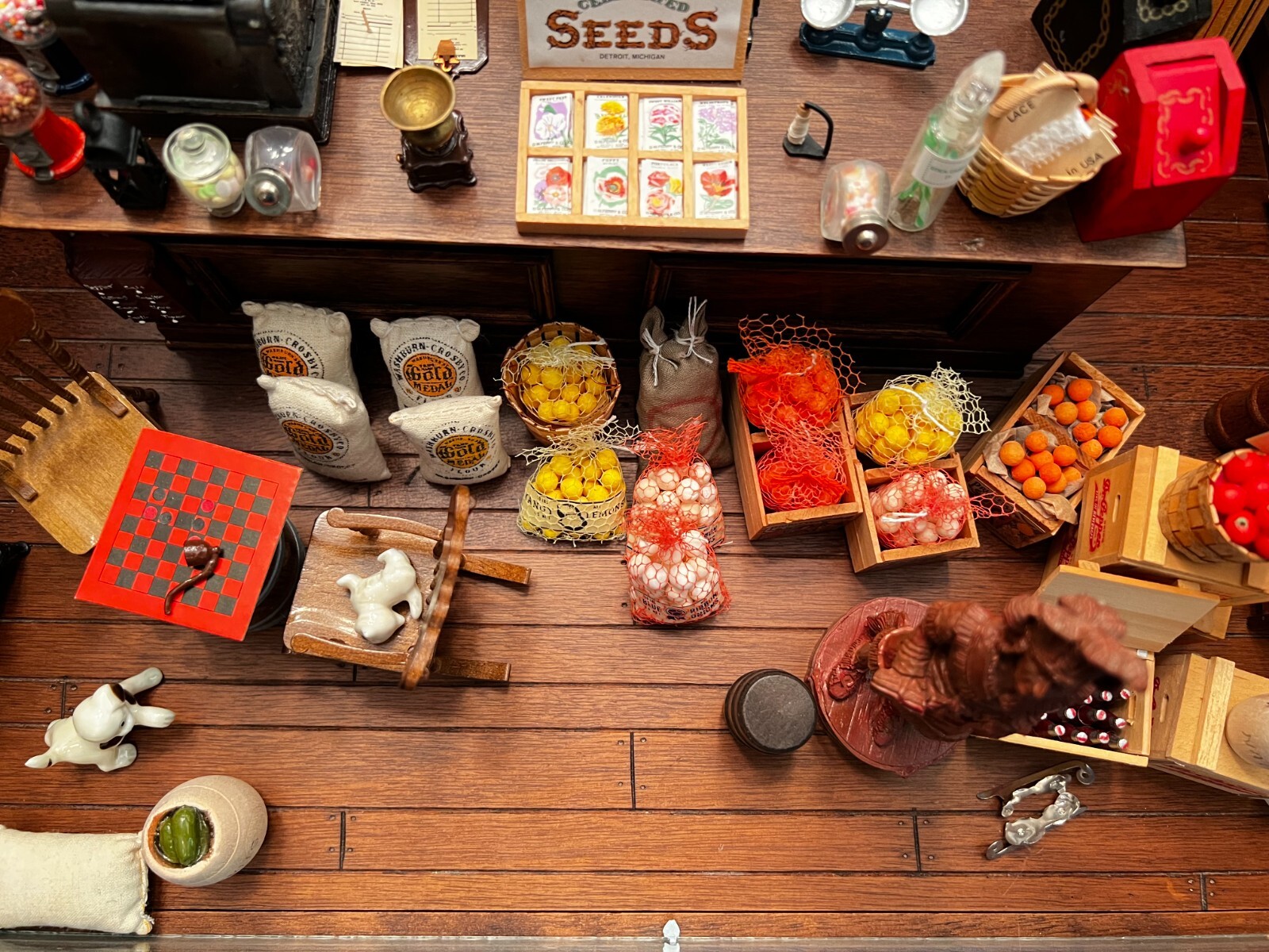 Dollhouse Miniature Franklin Mint AMERICAN GENERAL STORE Room Box 112