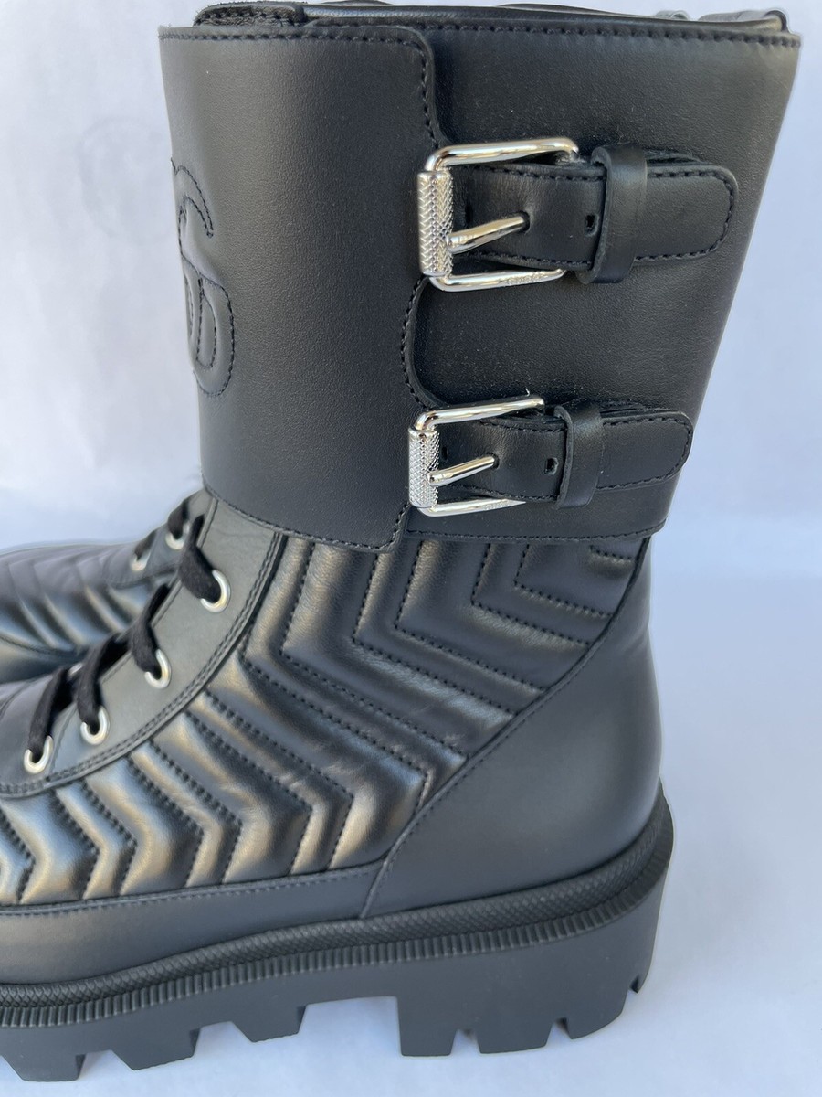 GUCCI Quilted Matelassé GG Interlocking Strap Zipper Boot GUCCI Quilted Matelassé GG Interlocking Strap Zipper Boot
