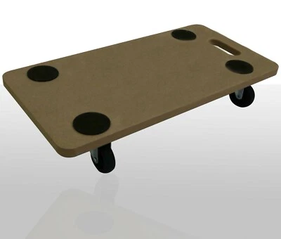 AQS INTERNATIONAL 200KG Dolly Cart Trolley Wooden Wheeled Moving Platform Castor Board Transporter
