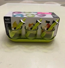 Zak Designs 13 Piece Serving Tray Set Color GREEN New!