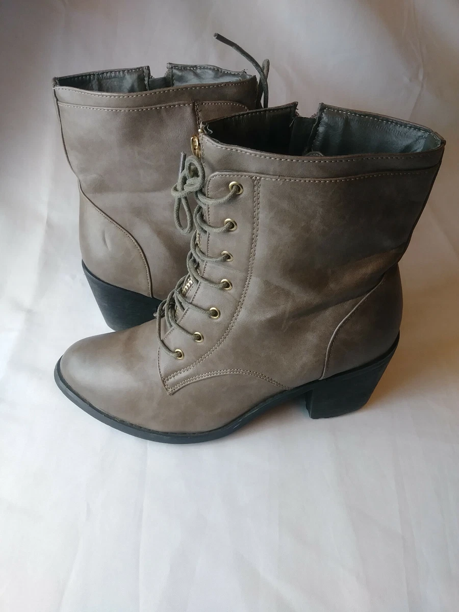 Bottines Western Carrini St731 à Boucles, Cuir Marron, Talon Bloc Haut, Largeur Extra Large 8.5