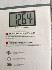 Taylor Digital Body Scale Glass digital scale 400 lb Capacity 11.8" x 11.8"
