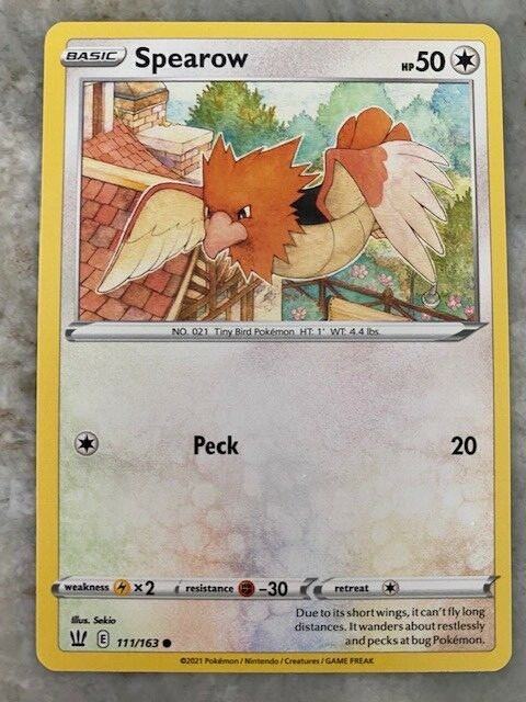 Pokemon TCG Spearow Card Sword & Shield Battle Styles 111/163 NM