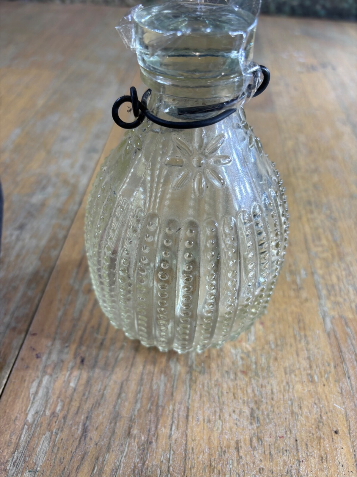 Antique Glass Fly Trap embossed beaded ribs with glass lid eBay
