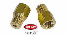 EMPI 18-1102 BRAKE LINE FITTING x2 MALE 1/8"NPT FEMALE 10MM X 1.0 BUBBLE FLARE