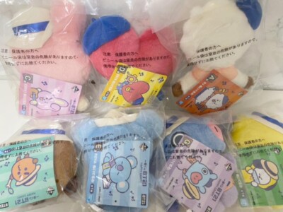 BTS BT21 ぬいぐるみキーホルダー７点セット 新品 BTS BT21 LINE FRIENDS公式 フラットファーぬいぐるみ
